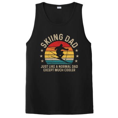 Skiing Dad Just Like Normal Dad Except Much Cooler Ski Skier Gift PosiCharge Competitor Tank