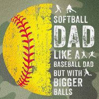 Softball Dad Just Like A Baseball Dad But With Bigger Balls Legacy Tie Dye Trucker Hat