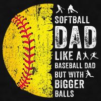 Softball Dad Just Like A Baseball Dad But With Bigger Balls Ladies PosiCharge Tri-Blend Wicking Tank