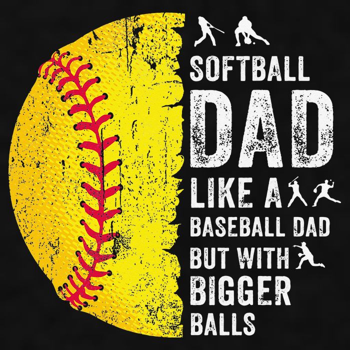 Softball Dad Just Like A Baseball Dad But With Bigger Balls Ladies PosiCharge Tri-Blend Wicking Tank