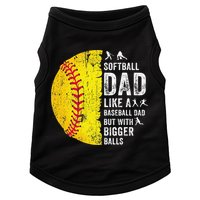 Softball Dad Just Like A Baseball Dad But With Bigger Balls Doggie Tank