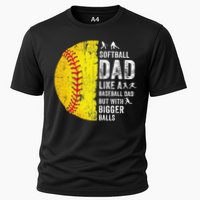 Softball Dad Just Like A Baseball Dad But With Bigger Balls Performance Shirt