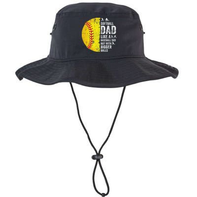Softball Dad Just Like A Baseball Dad But With Bigger Balls Bucket Hat