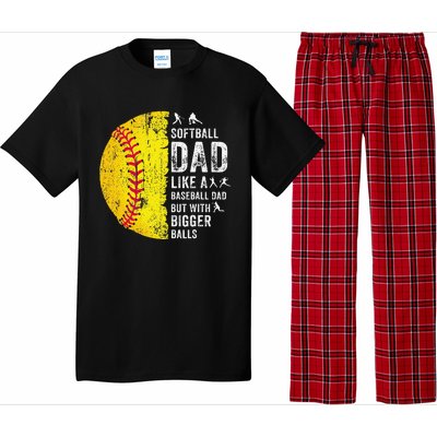 Softball Dad Just Like A Baseball Dad But With Bigger Balls Pajama Set