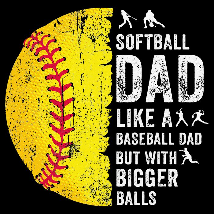 Softball Dad Just Like A Baseball Dad But With Bigger Balls 16 in Basic Backpack
