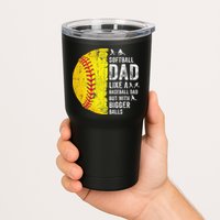 Softball Dad Just Like A Baseball Dad But With Bigger Balls Tumbler