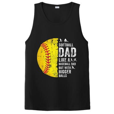 Softball Dad Just Like A Baseball Dad But With Bigger Balls PosiCharge Competitor Tank