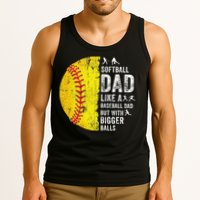 Softball Dad Just Like A Baseball Dad But With Bigger Balls Tank Top