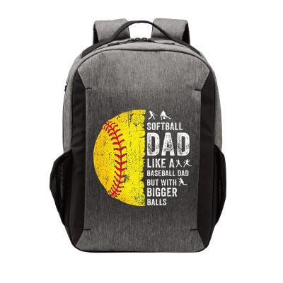 Softball Dad Just Like A Baseball Dad But With Bigger Balls Vector Backpack