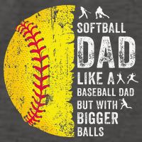 Softball Dad Just Like A Baseball Dad But With Bigger Balls Vector Backpack