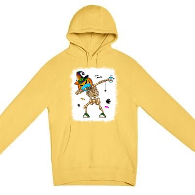 Skeleton Dabbing Jack O Lantern Dance Halloween Pumpkin Dab Gift Premium Pullover Hoodie