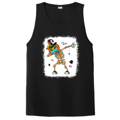 Skeleton Dabbing Jack O Lantern Dance Halloween Pumpkin Dab Gift PosiCharge Competitor Tank