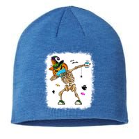 Skeleton Dabbing Jack O Lantern Dance Halloween Pumpkin Dab Gift Sustainable Beanie