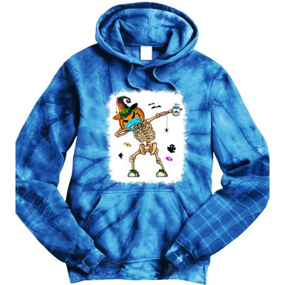 Skeleton Dabbing Jack O Lantern Dance Halloween Pumpkin Dab Gift Tie Dye Hoodie