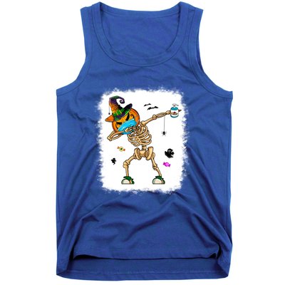 Skeleton Dabbing Jack O Lantern Dance Halloween Pumpkin Dab Gift Tank Top