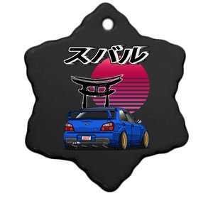 Subie Drift King Ceramic Star Ornament