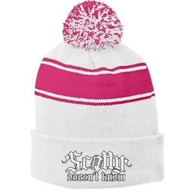 Scotty Doesnt Know Eurotrip Stripe Pom Pom Beanie