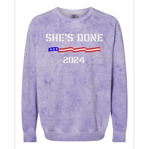 SheS Done Kamala Harris 79 Of Americans Trump President Colorblast Crewneck Sweatshirt