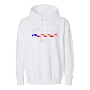 SheS Done Kamala Harris 79 Of Americans Trump President Garment-Dyed Fleece Hoodie