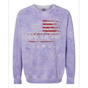 SheS Done Kamala Harris 79 Of Americans Trump President Colorblast Crewneck Sweatshirt