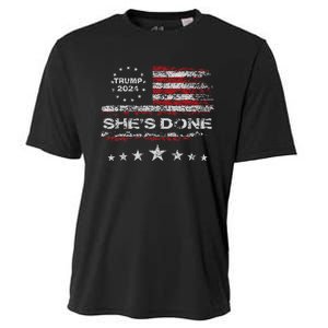 SheS Done Kamala Harris 79 Of Americans Trump President Cooling Performance Crew T-Shirt