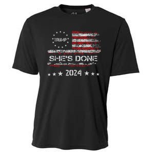 SheS Done Kamala Harris 79 Of Americans Trump President Cooling Performance Crew T-Shirt