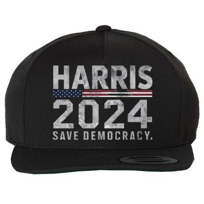 Save Democracy Kamala Harris For President 2024 Wool Snapback Cap