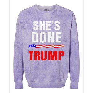 SheS Done Kamala Harris 79 Of Americans Trump President Colorblast Crewneck Sweatshirt