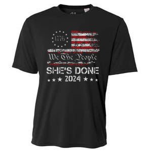 SheS Done Kamala Harris 79 Of Americans Trump President Cooling Performance Crew T-Shirt