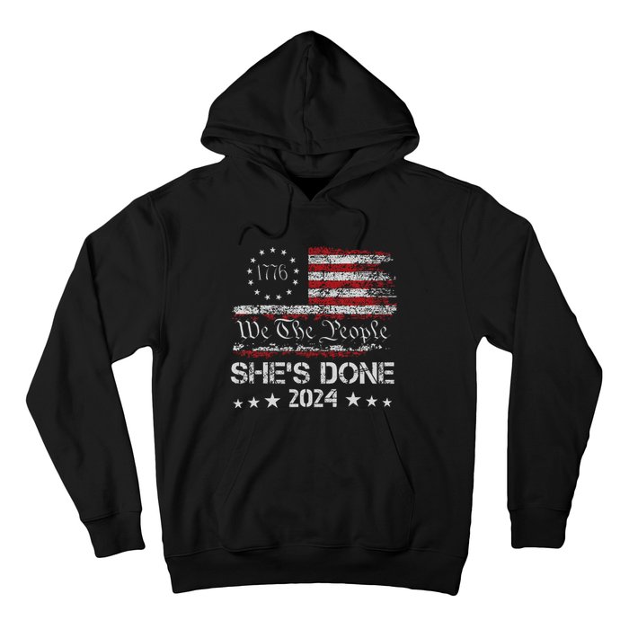 SheS Done Kamala Harris 79 Of Americans Trump President Hoodie