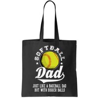Softball Dad Like Baseball But With Bigger Balls Fathers Day Bag