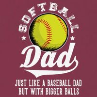 Softball Dad Like Baseball But With Bigger Balls Fathers Day 16oz Travel Tumbler