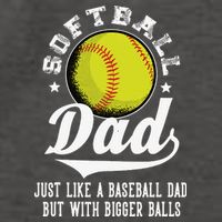 Softball Dad Like Baseball But With Bigger Balls Fathers Day Vector Backpack