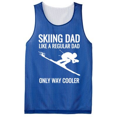 Skiing Dad Like A Regular Dad But Way Cooler Ski Gift Mesh Reversible Basketball Jersey Tank