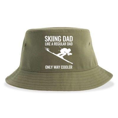 Skiing Dad Like A Regular Dad But Way Cooler Ski Gift Sustainable Bucket Hat