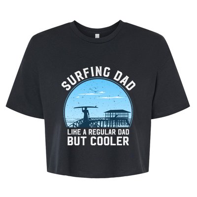 Surfing Dad Like A Regular Dad But Cooler Bella+Canvas Jersey Crop Tee