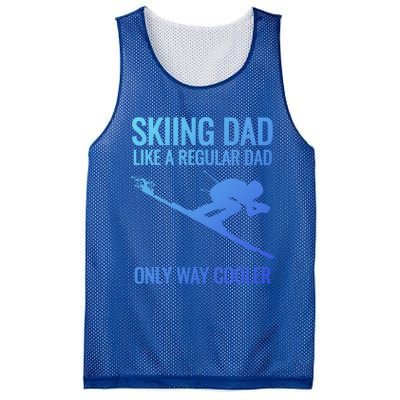 Skiing Dad Like A Regular Dad But Way Cooler Ski Gift Mesh Reversible Basketball Jersey Tank