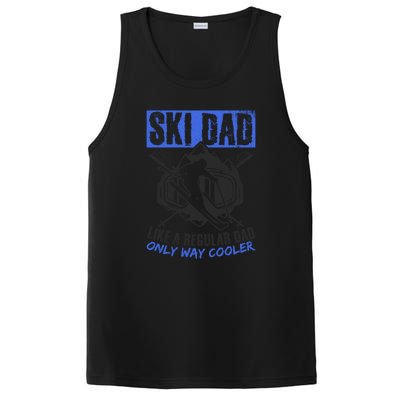 Ski Dad Like A Regular Dad Only Way Cooler Skiing Goggles Gift PosiCharge Competitor Tank