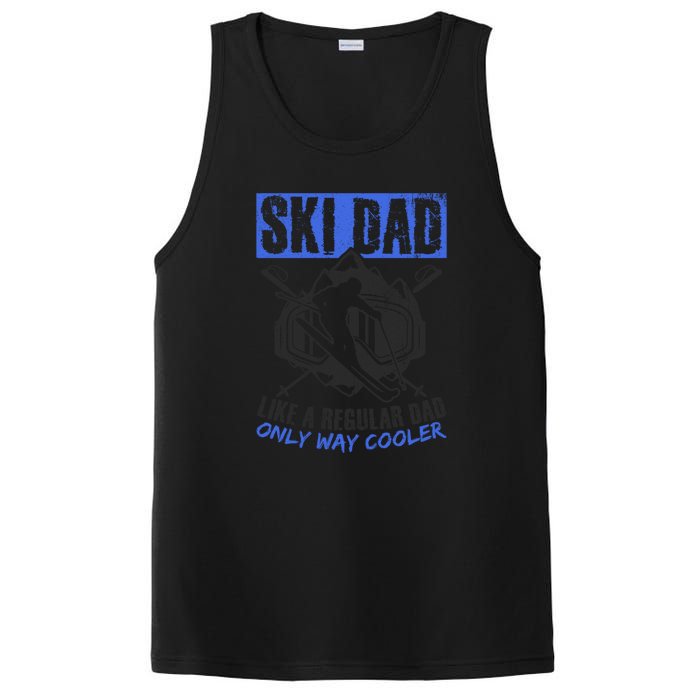 Ski Dad Like A Regular Dad Only Way Cooler Skiing Goggles Gift PosiCharge Competitor Tank