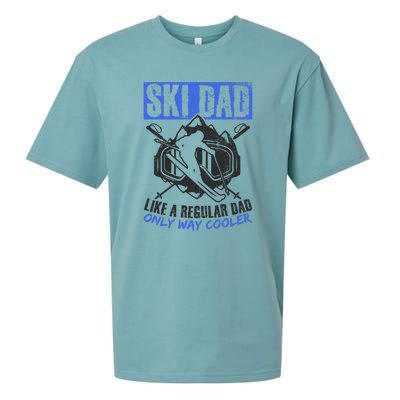 Ski Dad Like A Regular Dad Only Way Cooler Skiing Goggles Gift Sueded Cloud Jersey T-Shirt