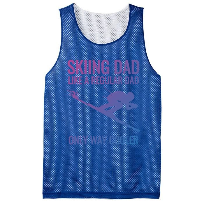 Skiing Dad Like A Regular Dad But Way Cooler Ski Gift Mesh Reversible Basketball Jersey Tank