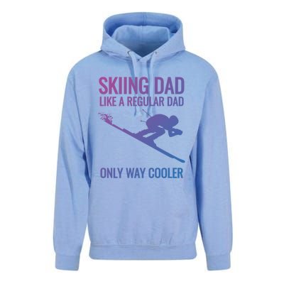 Skiing Dad Like A Regular Dad But Way Cooler Ski Gift Unisex Surf Hoodie