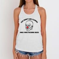 She DidnT Like Clowns And I Was Fucking Bozo Women's Knotted Racerback Tank