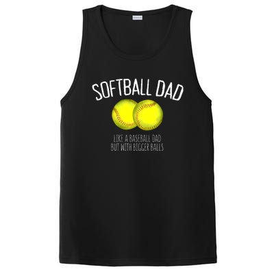 Softball Dad Like A Baseball Dad But With Bigger Balls PosiCharge Competitor Tank