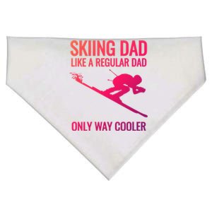 Skiing Dad Like A Regular Dad But Way Cooler Ski Gift USA-Made Doggie Bandana