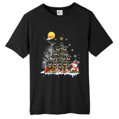 Schnauzer Dog Lover Matching Santa Christmas Tree Gift Tall Fusion ChromaSoft Performance T-Shirt