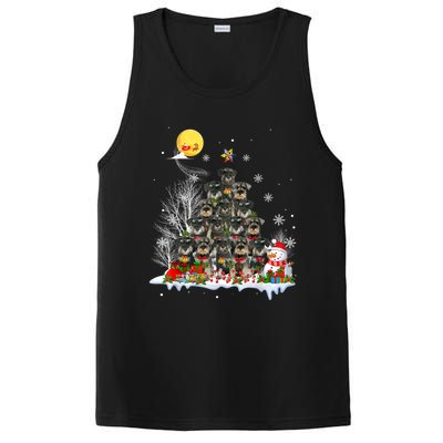 Schnauzer Dog Lover Matching Santa Christmas Tree Gift PosiCharge Competitor Tank