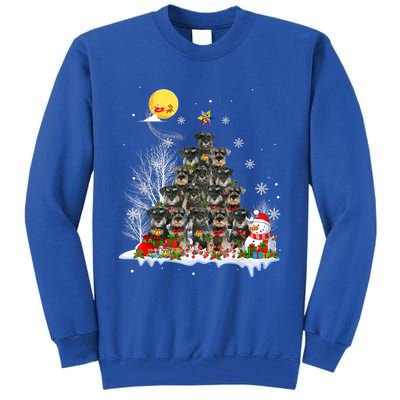 Schnauzer Dog Lover Matching Santa Christmas Tree Gift Tall Sweatshirt