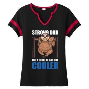 Strong Dad Like A Regular Dad But Cooler For Father's Day Cool Gift Ladies Halftime Notch Neck Tee