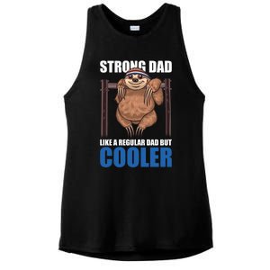 Strong Dad Like A Regular Dad But Cooler For Father's Day Cool Gift Ladies PosiCharge Tri-Blend Wicking Tank